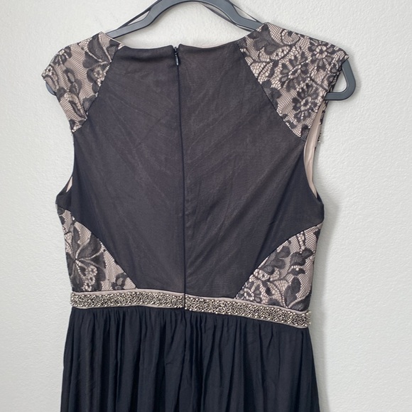 Sangria Black Lace Beaded Semi Formal Dress - Picture 7 of 9